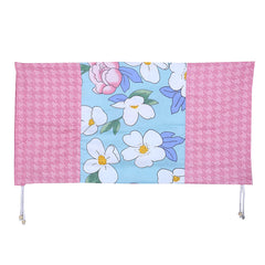 Kuber Industries Cotton Flower Print Attractive Bolster Cover with Drawstring for Home Décor,Set of 4 (Pink)