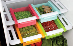 Kuber Industries 4 Pieces Plastic Refrigerator Storage Fridge Racks Tray Selves Shelf (Multicolour) - CTKTC030726