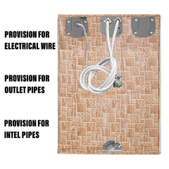 Heart Home Washing Machine Cover | Brick New Check Design Washing Machine Cover | PVC Top Load Fully-Automatic Washing Machine Cover | Golden