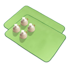 Kuber Industries Dish Dry Mat | Microfiber Drying Mat | Kitchen Drying Mat | Reversible Mat | Kitchen Absorbent Mat | Dish Dry Mat for Kitchen | 38x50 | Pack of 2 | Green