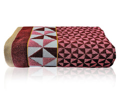 Heart HomeTringle Printed Super Soft, Fluffy, and Absorbent, Cotton Bath Towel Perfect for Daily Use, 30"x60"(Maroon)