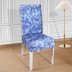 Heart Home Camouflage Printed Elastic Stretchable Polyster Chair Cover for Home, Office, Hotels, Wedding Banquet (Blue)-50HH0959