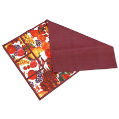 Kuber Industries Fruits Design 3 Pieces PVC Fridge Mats,2 Piece Handle Cover and 1 Piece Fridge Top Cover (Red & White) CTKTC34092