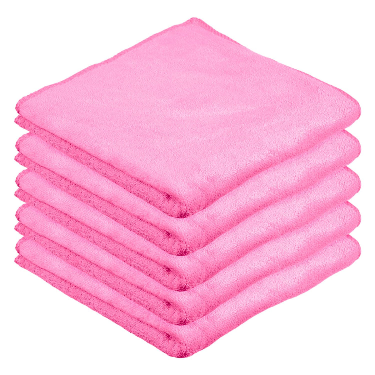 Heart Home Cleaning Towel | Reusable Cleaning Cloths for Kitchen | Duster Towel for Home Cleaning | 400 GSM Cleaning Cloth Towel for Car | Bike | 50x70 | Pack of 5 | Pink