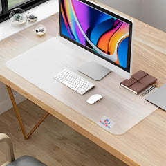 Heart Home Desk Sheet | PVC Waterproof Table Sheet | Desk Protector Mat | Office Desk Mat | Versatile Table Mat for office | Kitchen Slabs | White