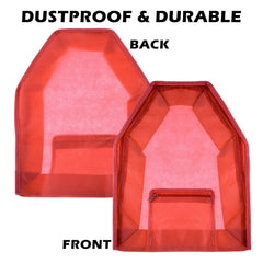 Kuber Industries Blouse Cover | Non Woven Foldable Wardrobe Organizer For Woman | Cloth Organizer Top Transparent & One Small Pocket | Pack of 6 | Red