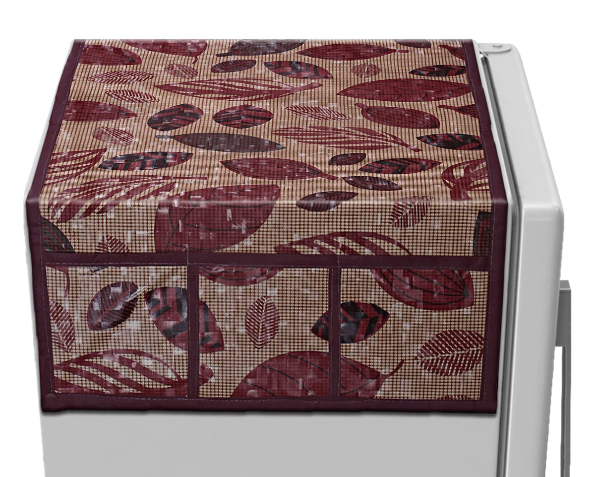 Kuber Industries Cotton Fridge Top Cover - Maroon, Standard (FRERDDGG07)