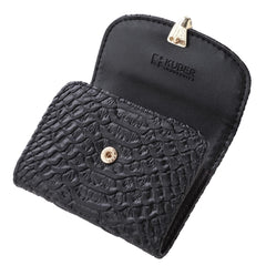 Kuber Industries Wallet for Women/Men | Card Holder for Men & Women | Leather Wallet for ID, Visiting Card, Business Card, ATM Card Holder | Slim Wallet | Button Closure, Black