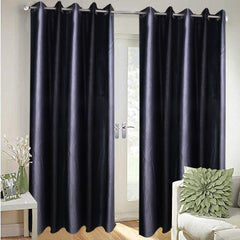 Kuber Industries Polyester 4 Pieces 7 Feet Eyelet Door Curtain (Purple) -CTKTC12953