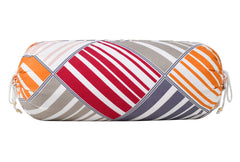 Kuber Industries Bolster Cover|Soft Bolster Pillow Cover for Bedroom, Living Room|Bolster Cover Set of 2|Magenta & Grey