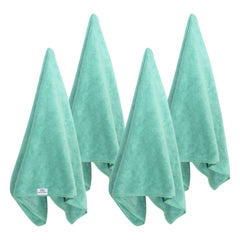 Heart Home Cleaning Cloths|Microfiber Highly Absorbent Wash Towels for Kitchen,Car,Window,24 x 16 Inch,Pack of 4 (Assorted)