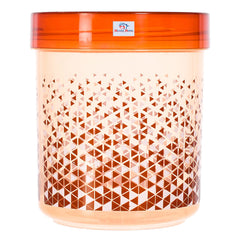 Heart Home Tringle Printed Multiuses BPA Free Leak Proof, Dishwasher/Freezer Safe Plastic Storage Container With Lid, 500ml & 1000ml Pack of 6 ( Brown)-46HH0548