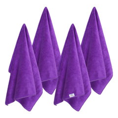 Heart Home Cleaning Cloths|Microfiber Highly Absorbent Wash Towels for Kitchen,Car,Window,24 x 16 Inch,Pack of 4 (Assorted)