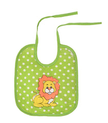 Kuber Industries Unisex Baby Cotton Super Bib, Baby Bib, Washable, Stain And Odor Resistant-Pack of 4 (Green)-HS43KUBMART25518