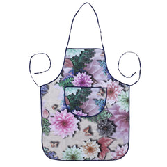 Kuber Industries Apron|PVC Unique Floral Printed Kitchen Chef Cloth|Waterproof Centre Pocket Apron With Tying Cord for Men & Women,Pack of 3 (Multicolor)
