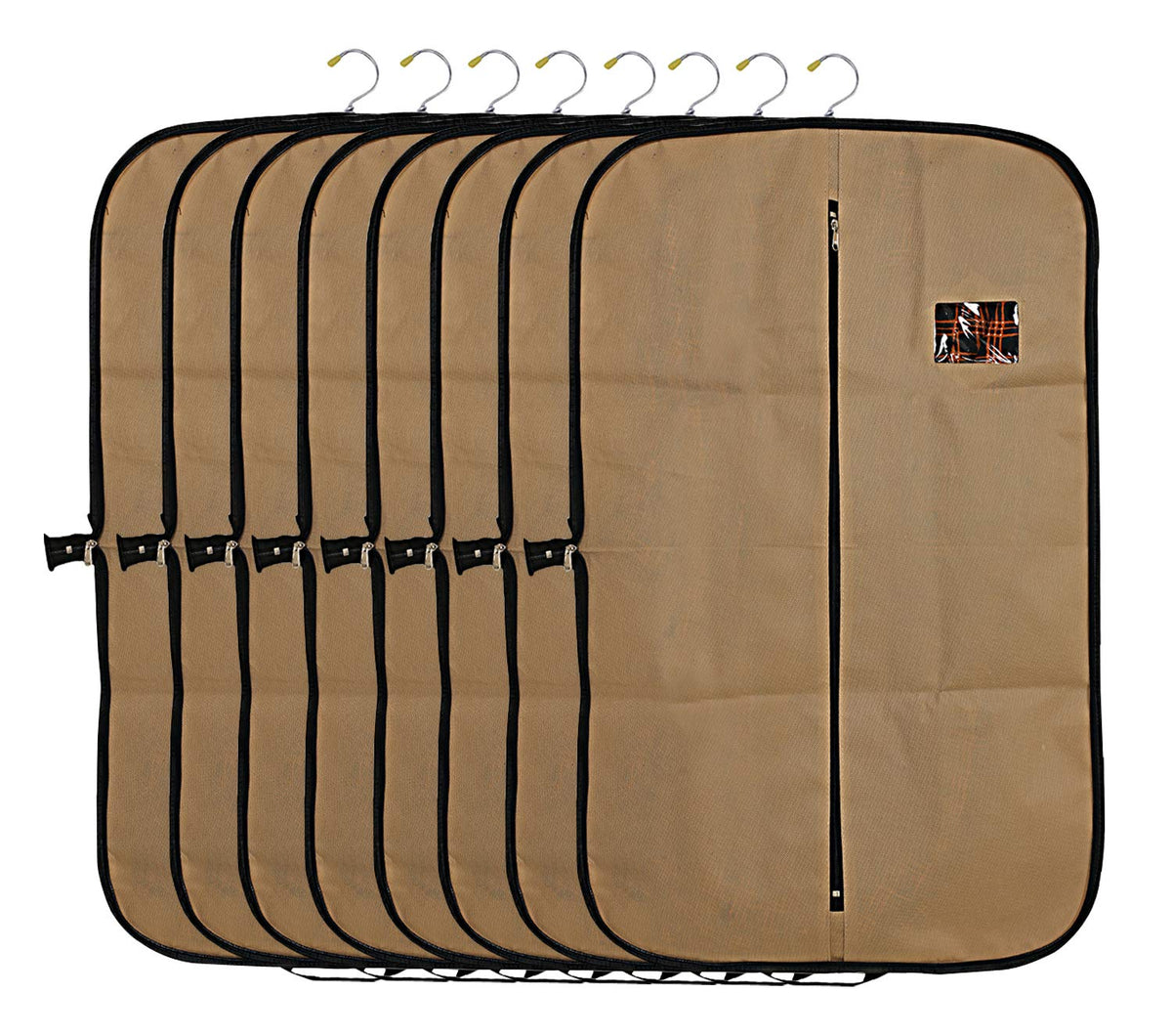 Kuber Industries 8 Pieces Foldable Non Woven Men's Coat Blazer Suit Cover (Brown) -CTKTC41434