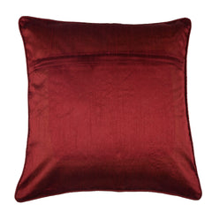 Kuber Industries Cushion Cover | Sofa Cushion Covers | Square Cushion Covers | Jute Cushion Covers | Couch Cushion Covers | Set of 5 | 16 Inch | Maroon
