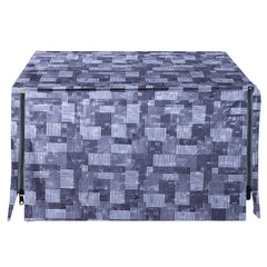 Kuber Industries 3D Checkered Design PVC Microwave Oven Full Closure Cover for 25 Litre (Grey)-KUBMART09966