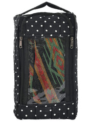 Heart Home Dot Printed Travel Shaving Dopp Kit/Toiletry Bag/Shoe Organizer for Men & Women-Pack of 2 (Black)-50HH01764