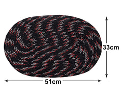 Kuber Industries Cotton Oval Door Mat for Porch/Kitchen/Bathroom/Laundry Room,Pack of 2 (Black) 54KM3949