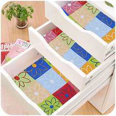 Heart Home Multiuses Multicheck Floral Print Shelf Liners for Kitchen Shelves, cupboards, Wardrobe, Drawer, 10 Mtr (Multicolour) 52HH4080