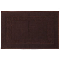 Kuber Industries Greek Design Super Absorbent Cotton 400 GSM Hand Towel|Face Towel|Bath Nets for Men,Women,Kids,30x20 Inches, Pack of 2 (Brown & White)