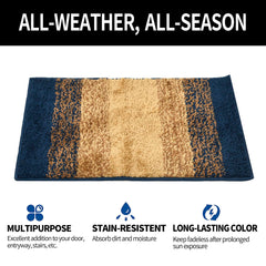 Kuber Industries Door Mat | Soft Shaggy Door Mat | Super Absorbent Cotton Floor Mat | Bath Mat for Indoor & Outdoor | Door Mat for Entryway| Green