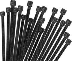 Kuber Industries 150 MM Self Locking Cable Ties|Heavy Duty Nylon Zip Ties|Wire With 49 Pounds Tensile Strength|Pack Of 100 (Black)