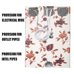 Heart Home Washing Machine Cover | Cream Printed Washing Machine Cover | Soft PVC | Front Load Washing Machine Cover | Cream