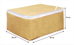 Heart Home Non Woven Petticoat Cover Wardrobe Organiser Clothes Storage Bag-Pack of 2 (Brown)-HS_38_HEARTH21697