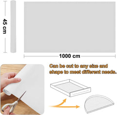 Kuber Industries Multipurpose, Waterproof, Super Strong, Anti Slip Diamond Textured Mat/Sheet for Kitchen Drawer, Cupboard Shelf, Fridge, Bathroom Shelves Liner-45X1000 cm (10 Mtr,White)-KUBMART11936