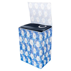 Heart Home Washing Machine Cover | Sun Flower Print Washing Machine Cover | PVC Top Load Semi-Automatic Washing Machine Cover | Blue
