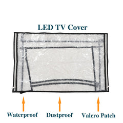 Heart Home PVC Dot Print Waterproof & Dustproof TV Cover, 32 Inch (Transparent) 54HH4287.