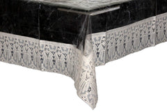 Heart Home PVC Transparent Clear Dining Table Cover Tablecloth Waterproof Protector, 6 Seater, 60 X 90 Inches Rectangle (Cream), Standard (HS_36_HEARTH019112)