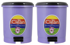 Kuber Industries 2 Pieces Table Top Desk Garbage Dustbin Trash for Office Home Work Place,2 LTR(Purple)
