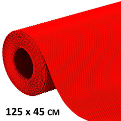Kuber Industries 2 Pieces Multipurpose Textured Super Strong Anti-Slip Mat Liner,Size 45X125 Cm (1.25 Meter Roll, Red) - CTKTC040198