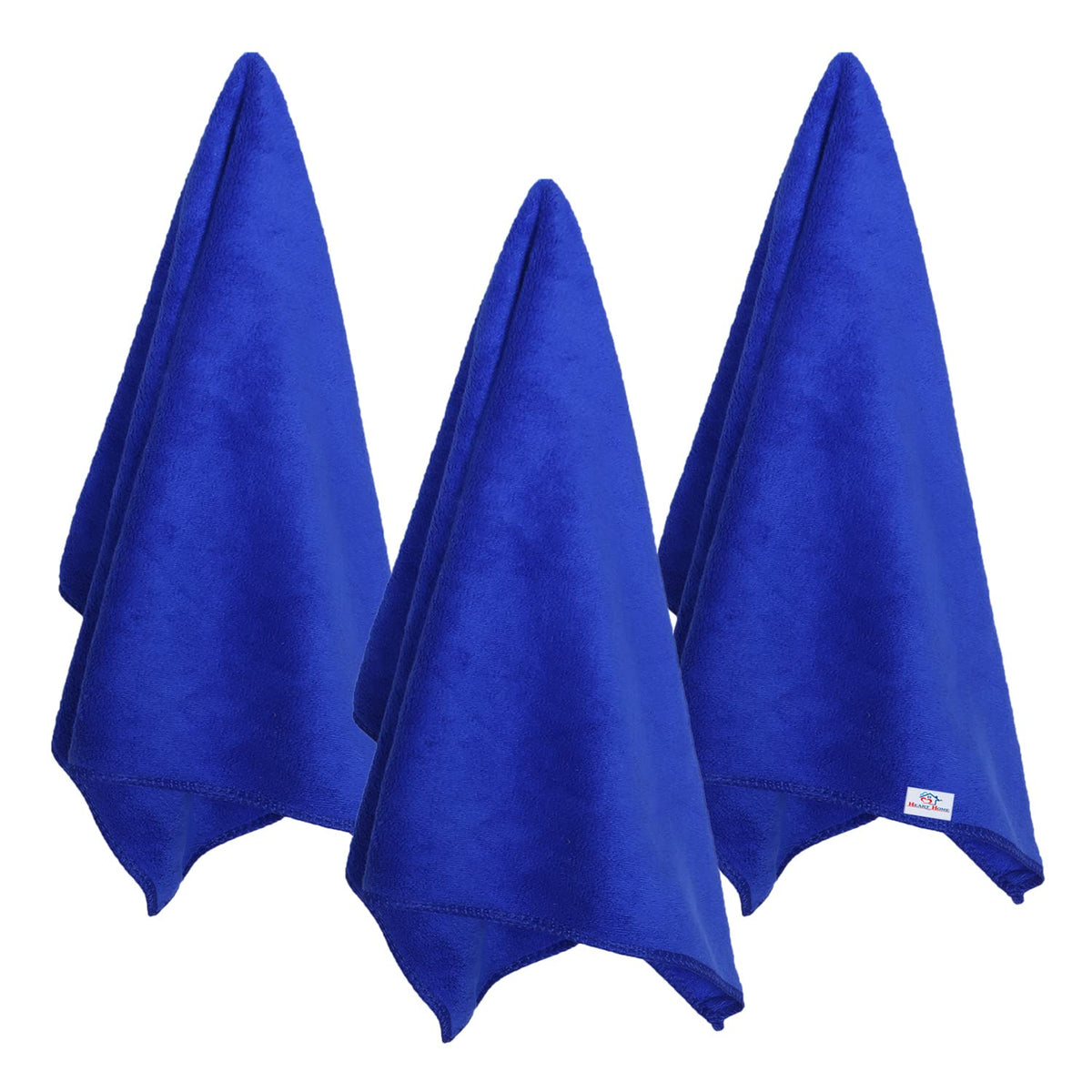 Heart Home Cleaning Cloths|Microfiber Highly Absorbent Wash Towels for Kitchen,Car,Window,24 x 16 Inch,Pack of 3 (Assorted)