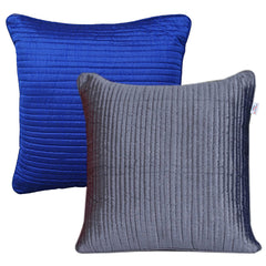 Heart Home Cushion Cover|Sofa Cushion Covers|Embossed Strips Print Sitting Cushion Cover|Polyester Cushion Filler|16x16 Inch|Set of 5 (Multicolor)