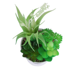 Urbane Home Artificial Plants For Home Décor|Natural Looking Indoor Fake Plants With Pot|Artificial Flowers For Decoration (Green)