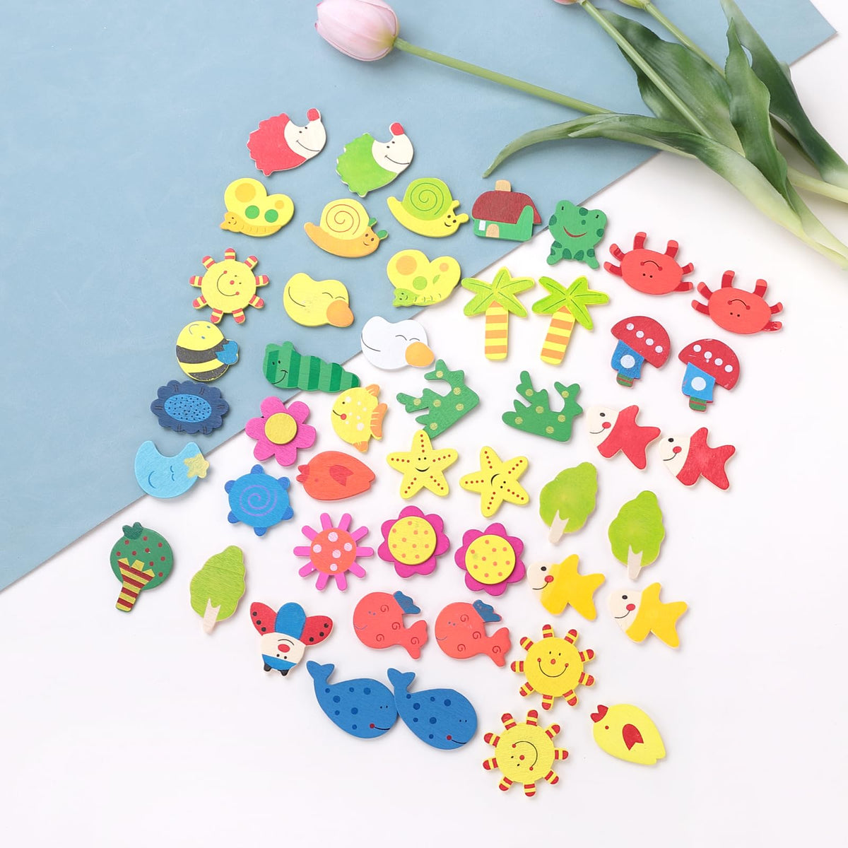 Kuber Industries Cute Fish Shape Fridge Magnets|Home Décor|Best Souvenir Gift|Pack of 48|Multi|