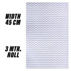 Heart Home Shelf Liner | EVA Kitchen Cabinet Shelf Mat | Anti-Slip Bathroom Mat | Fridge Mat | Table Mat | Zig Zag Design Wardrobe Mat | 3 Meter | Gray