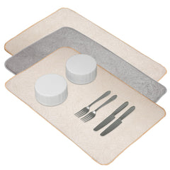 Kuber Industries Dish Dry Mat | Microfiber Self Drying Mat | Kitchen Drying Mat | Water Absorbent Kitchen Mat | Embossed Dish Dry Mat | 50x70 | Pack of 3 | Multicolor