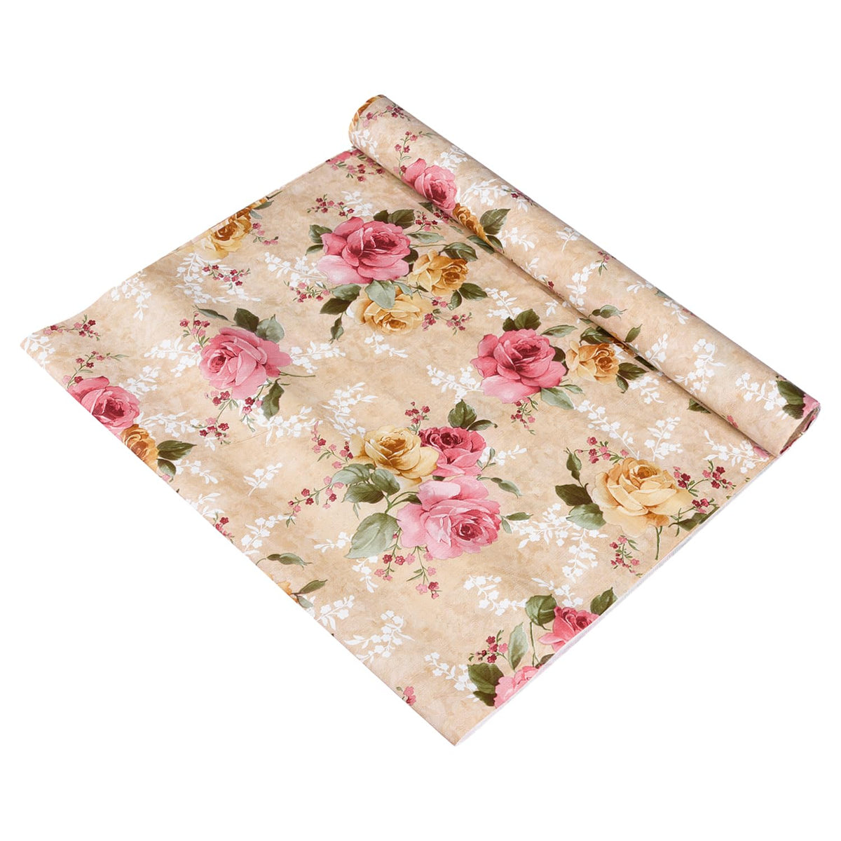 Heart Home Shelf Liner | Kitchen Cabinet Shelf Protector | Kitchen Liners for Cabinets and Drawers | Drawer Liner Mat | Texture Shelf Liner Cabinet Mat | 5 MTR | Pack of 2 | Beige