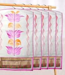 Heart Home Non Woven Hanging Saree Cover With 1 Zipper Compartment on Back Side- Pack of 6 (Pink)-HS_38_HEARTH21522