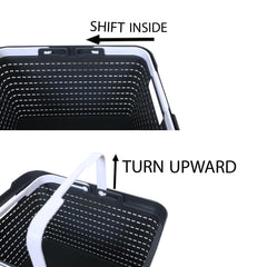 Kuber Industries Basket | Plastic Storage Basket for Fruits | Storage Basket for Picnic | Storage Basket for Kitchen | Stationery Storage Basket | FLORA-222 | Gray