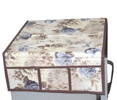 Kuber Industries Cotton Fridge Top Cover - Cream