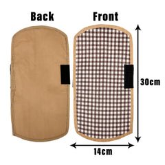 Kuber Industries Fridge Handle Cover | Refrigerator Handle Cover | Fridge Door Handle Protector | Fridge Door Handle Cover | Barik Check Fridge Handle Cover | 2 Piece Set | Brown