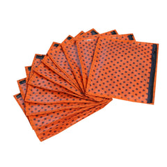 Kuber Industries Dot Printed Tranasparent Non Woven Single Saree Cover- Pack of 6 (Orange)-HS_38_KUBMART21638