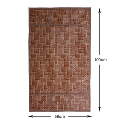Kuber Industries Wooden Check Printed PVC Fridge Top Cover|Protect for Scratches|Wear & Tear and Dust with 6 Utility Side Pockets (Brown)