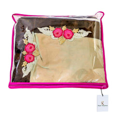 Kuber Industries 24 Piece Non Woven Saree Cover Set, Pink (VARAS644_3)